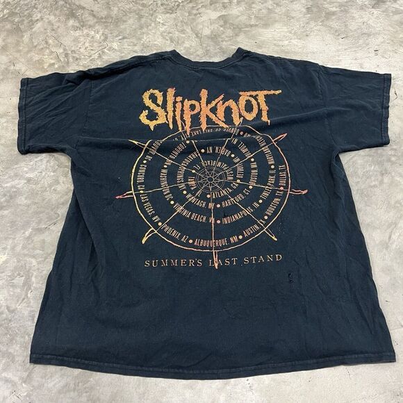 Slipknot Summer Last Stand Concert T Shirt Yellow Wheel Please READ DESCRIPTION - Picture 7 of 7